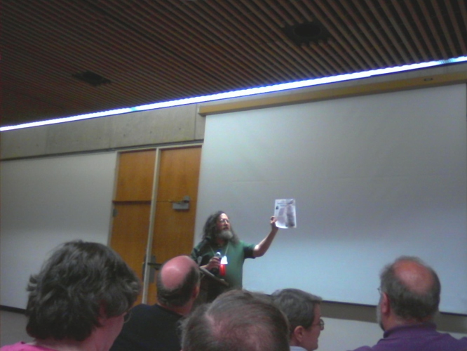 Richard Stallman at the Trenton Computer Festival, April 26, 2010