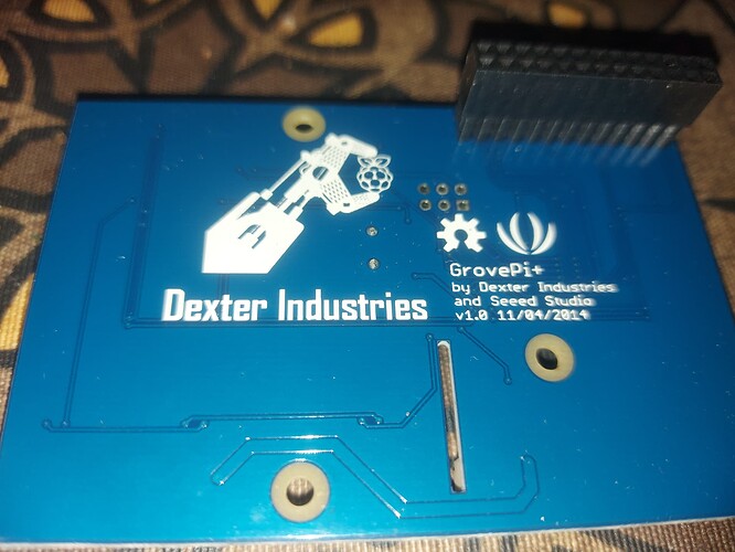 Bottom of board with Dexter Industries prominently displayed