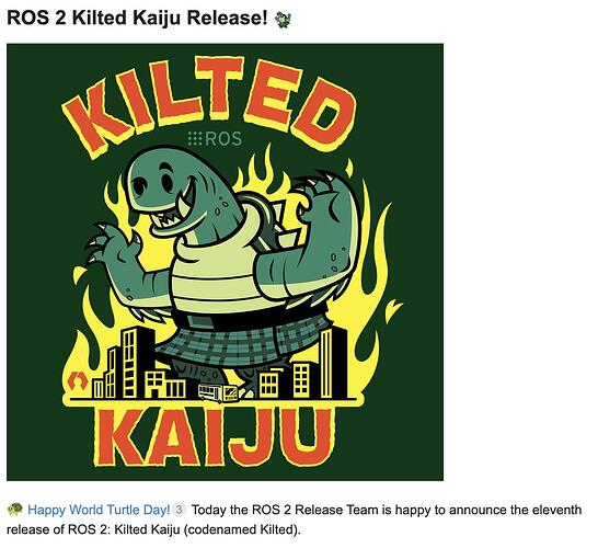 ROS 2 Kilted Kaiju Release May 23 2025