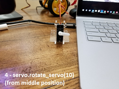 rotate_servo(10) - from middle position