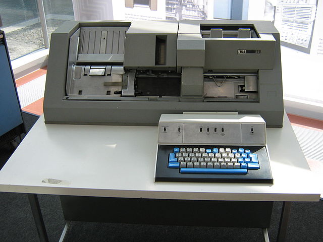 IBM 029 keypunch.  Bleeding edge at the time.